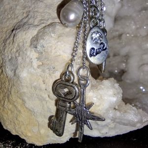 Cute dangle lariat style necklace celestial